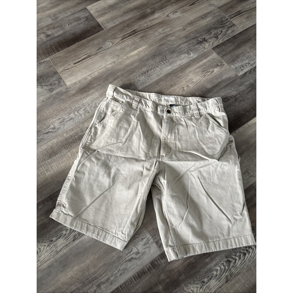 Carhartt Shorts Mens 38 Tan Work Carpenter Utility Duck Canvas BS3652-M
